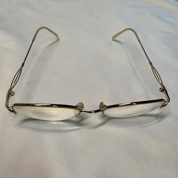 Escada Gold Round Eyeglasses Frame 53□17 130mm Japan Vintage Designer Glasses - Picture 3 of 11